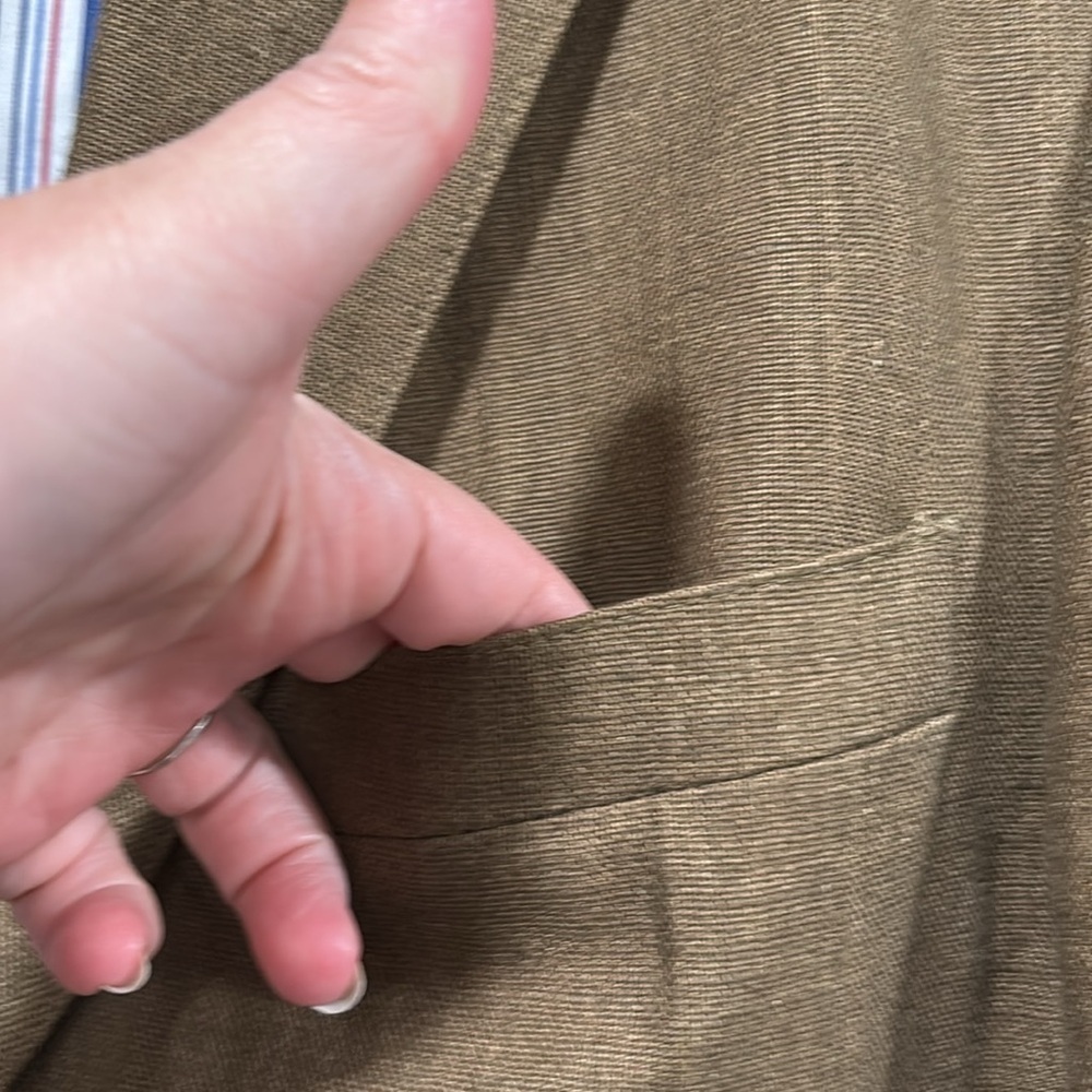 Haspel 100% Linen Sport Coat | Brown | Men’s 42 Short | Classic Summer Blazer - Picture 7 of 14